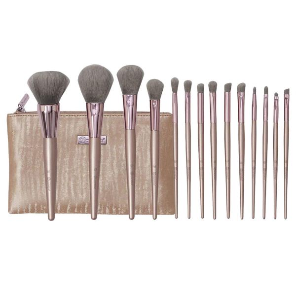 ست براش آرایشی بی اچ کازمتیکس مجموعه 15 عددی BH Cosmetics Lavish Elegance 15 Piece Brush Set