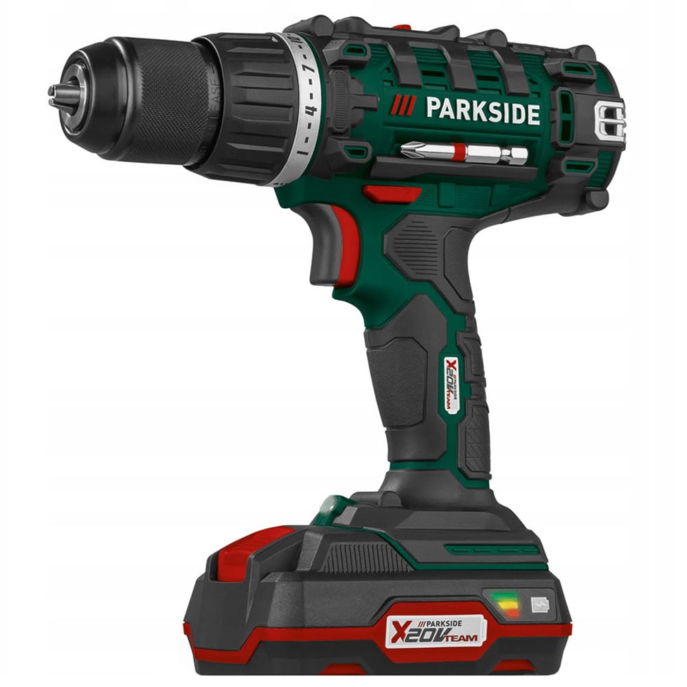 پک کامل دریل شارژی پارکساید مدل PABS 20-LI E6 - PARKSIDE Cordless Drill Driver PABS 20-Li E6
