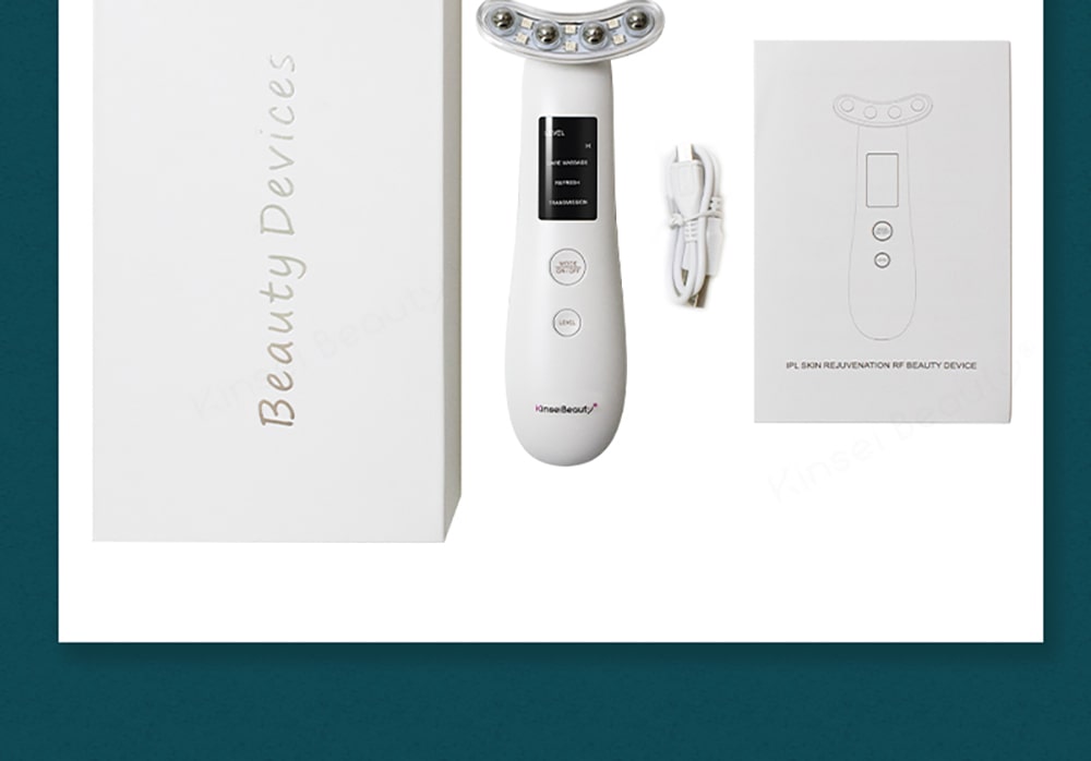 دستگاه آر اف و لیفتینگ ماساژور صورت و گردن کنسی بیوتی - KinseiBeauty RF Beauty Device Photon Skin Rejuvenation Massager