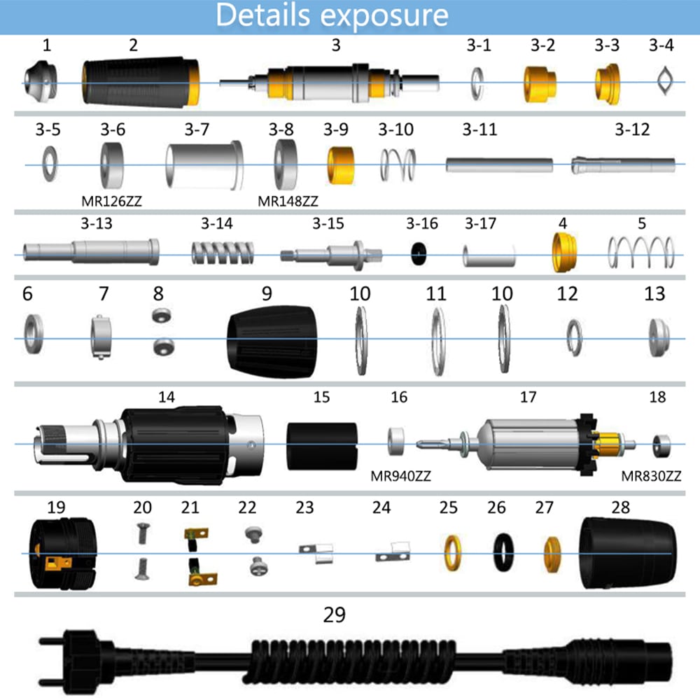 سوهان مانیکور برقی استرانگ مدل 204 اورجینال با کیفیت - STRONG Electric Manicure Drill 204