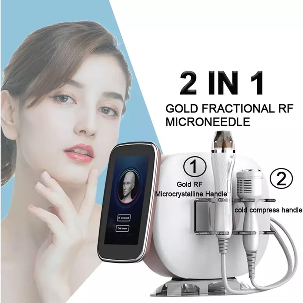 New 2 in 1 Golden Microcrystal RF Microneedle H02