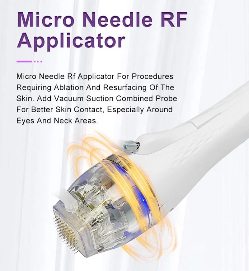 فهرست ابزارهای دستگاه میکروکریستال RF طلایی مدل H02