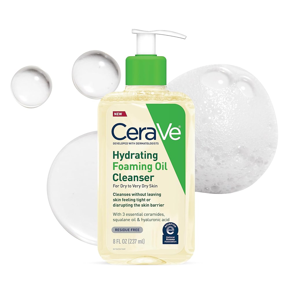 CeraVe Hydrating Foaming Oil Cleanser For Normal to Very Dry Skin